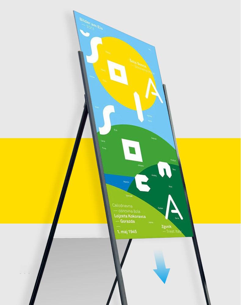 A-frame Double-side Poster Stand